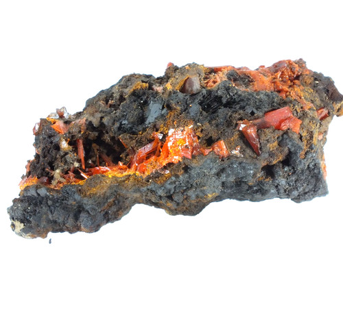 Crocoite crystals red lead - red,